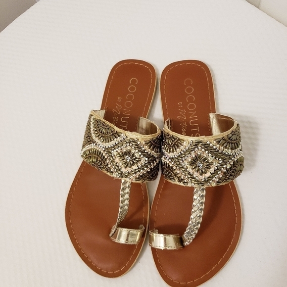 Coconuts By Matisse Beaded Sandals Size 6M - Picture 7 of 10